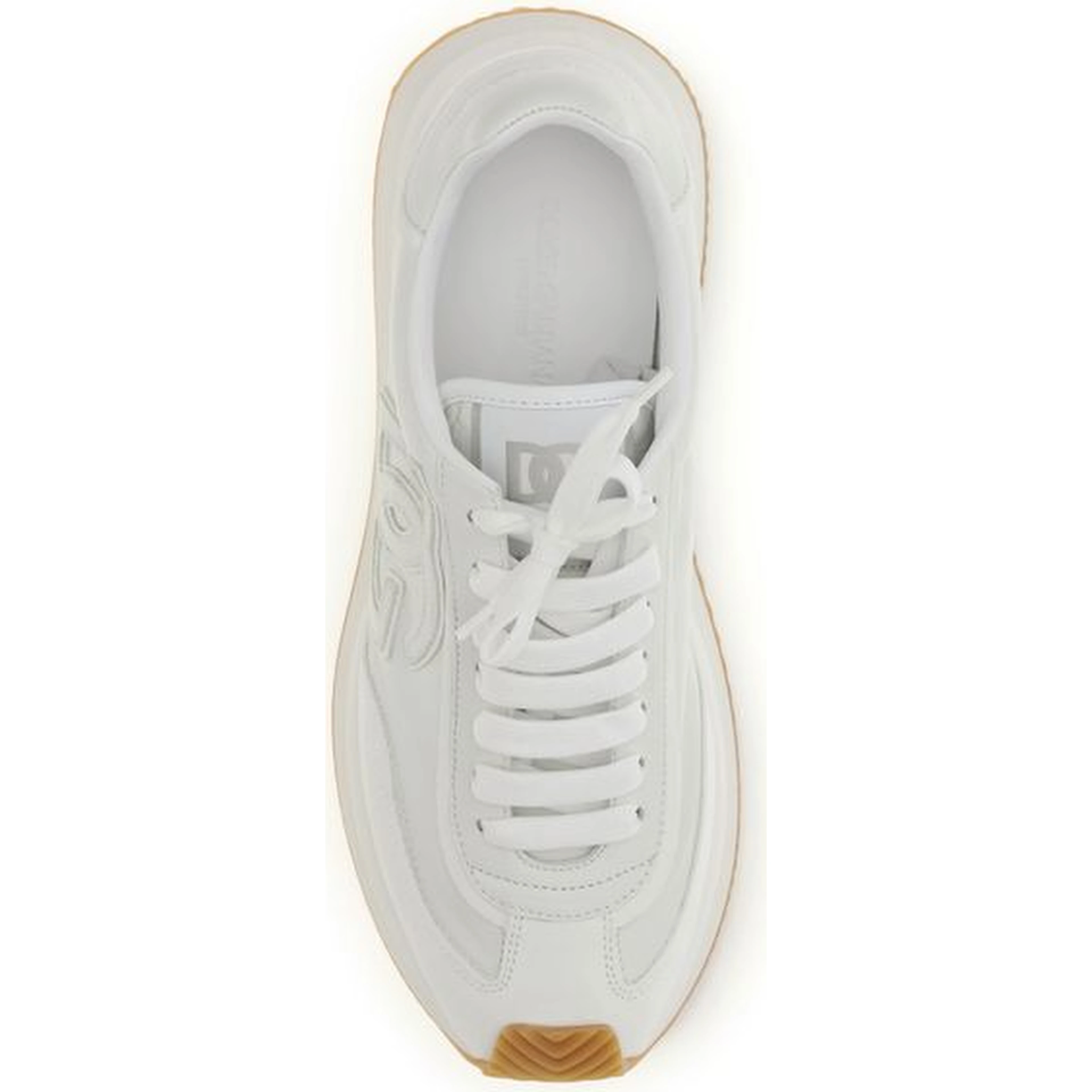 White Calf Leather Bos Taurus Athletic Sneakers