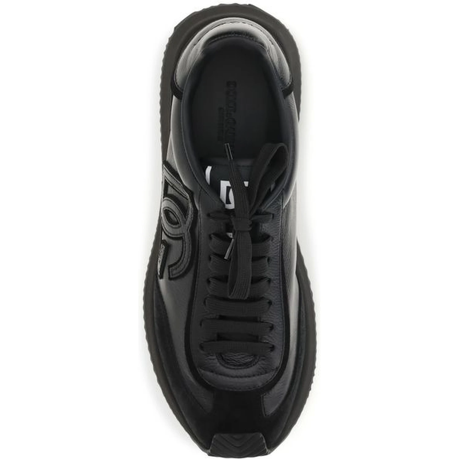Black Calf Leather Bos Taurus Athletic Sneakers