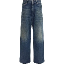 Blue Cotton Relaxed Fit Jeans