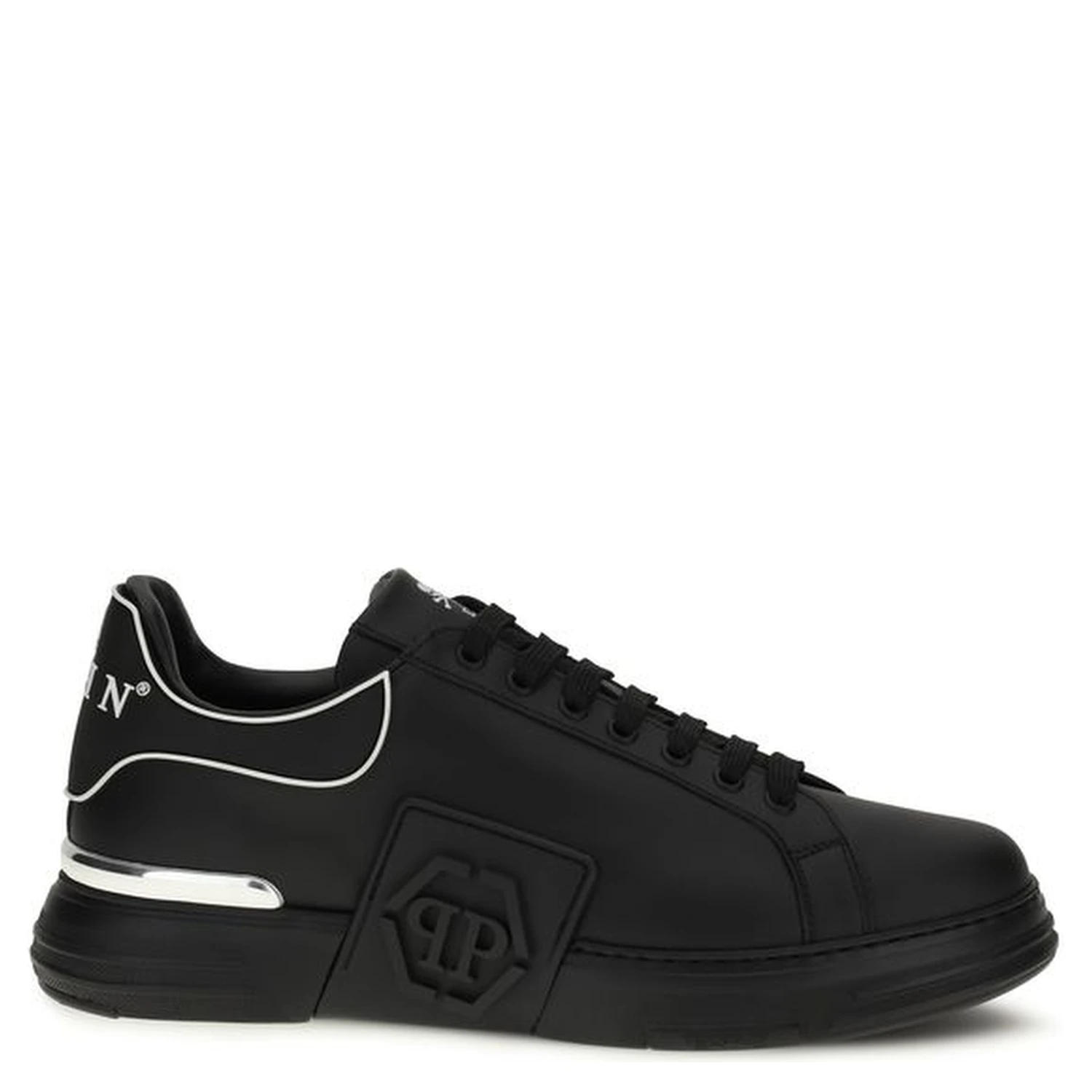 Black Calf Leather Bos Taurus Low Top Sneakers