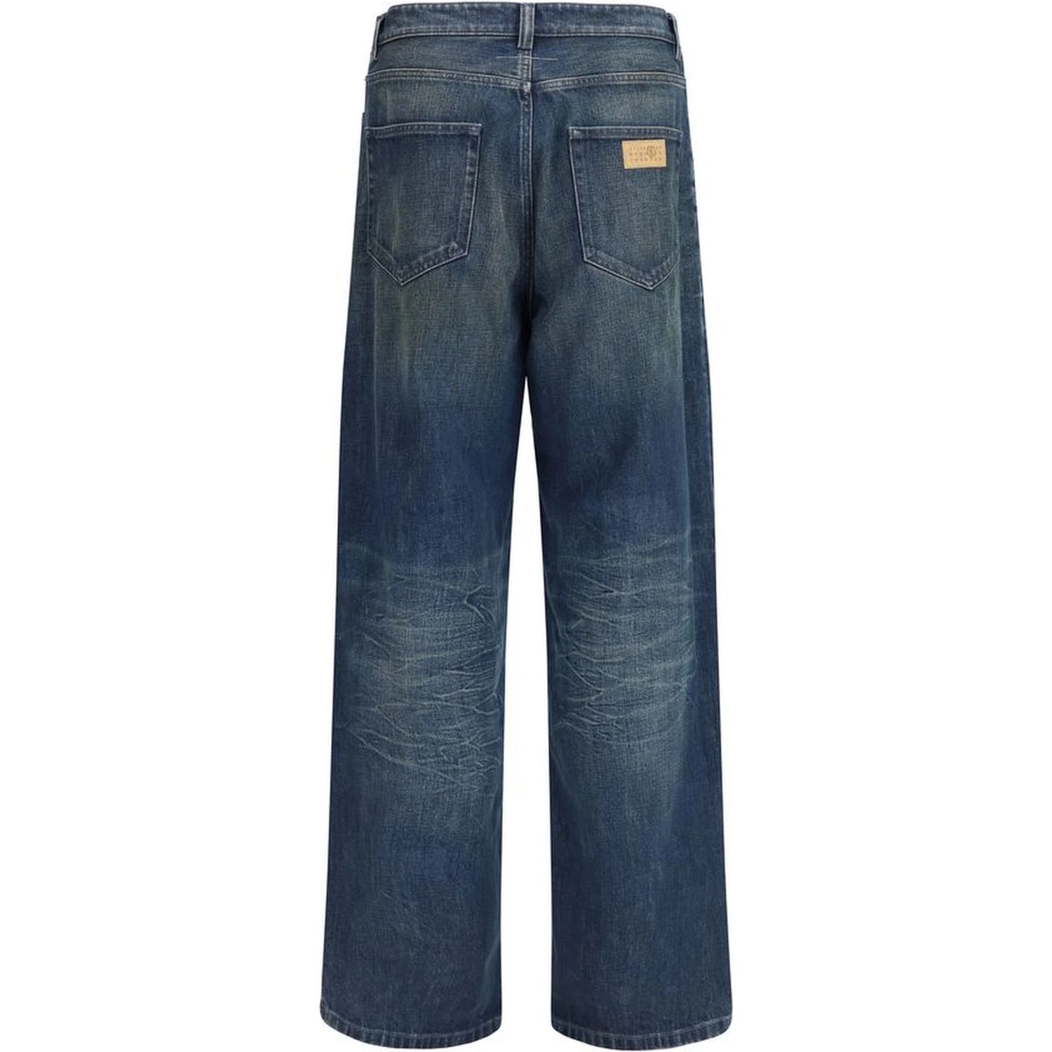Blue Cotton Relaxed Fit Jeans