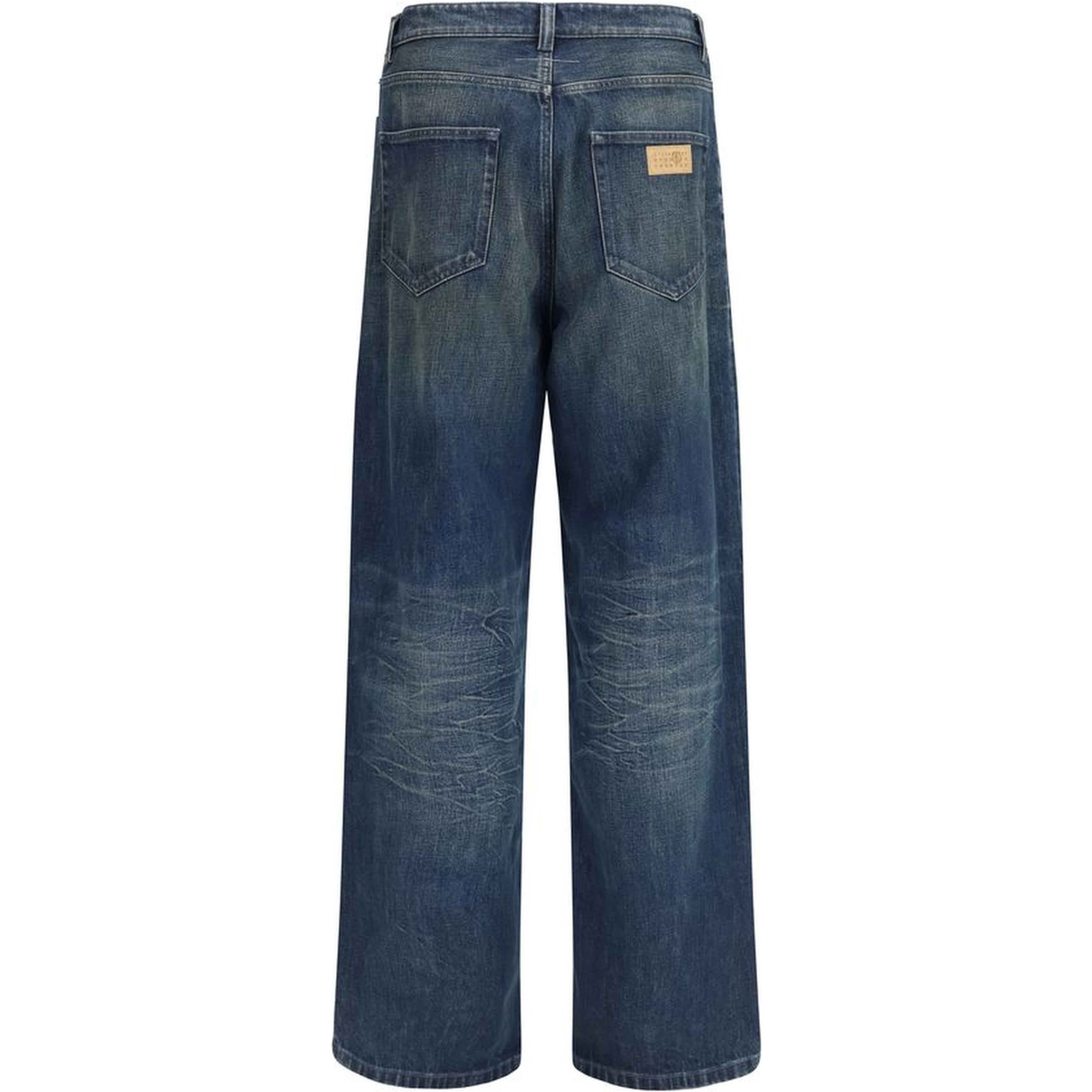 Blue Cotton Relaxed Fit Jeans