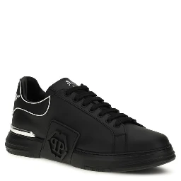 Black Calf Leather Bos Taurus Low Top Sneakers