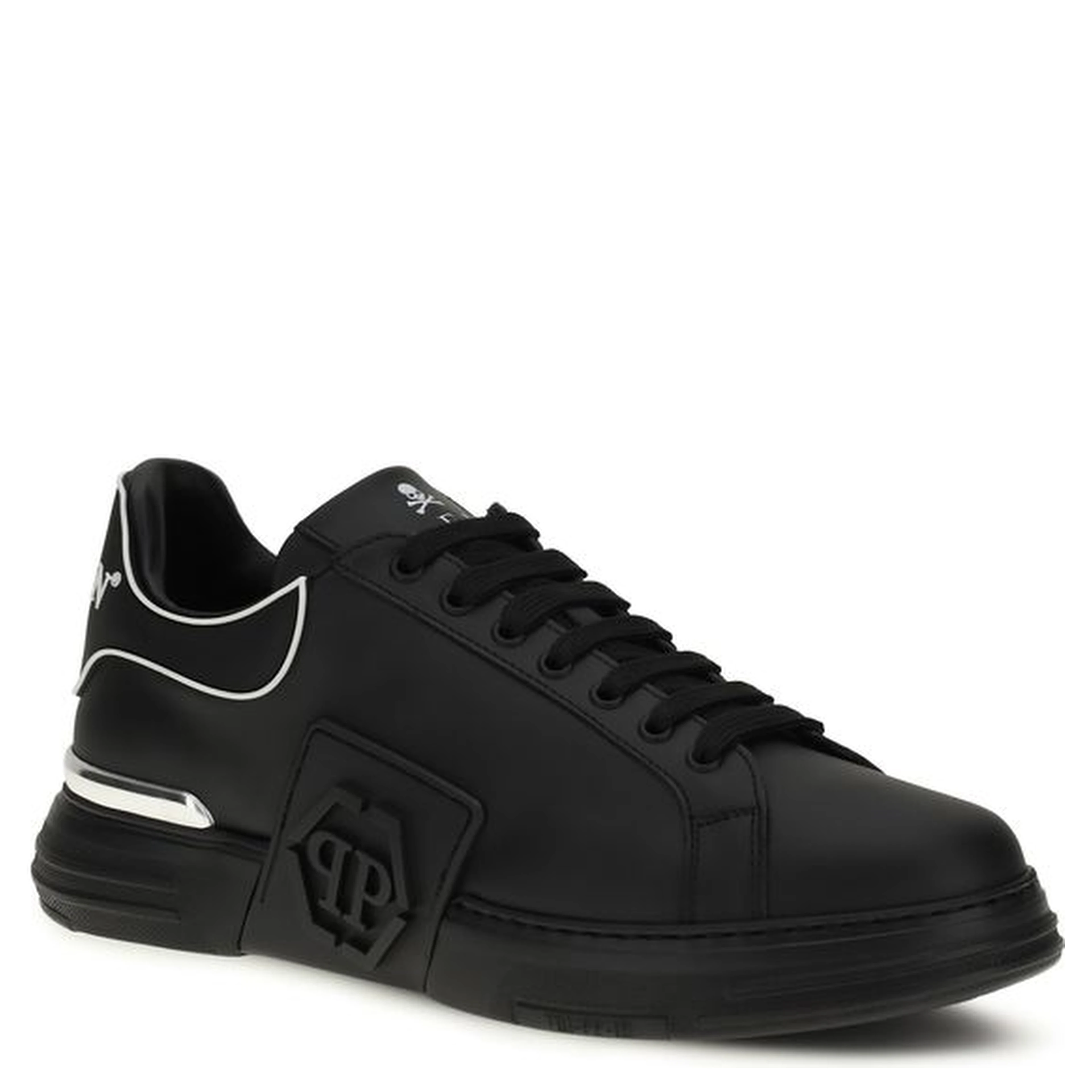 Black Calf Leather Bos Taurus Low Top Sneakers