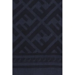 Blue Fleece Wool Scarf