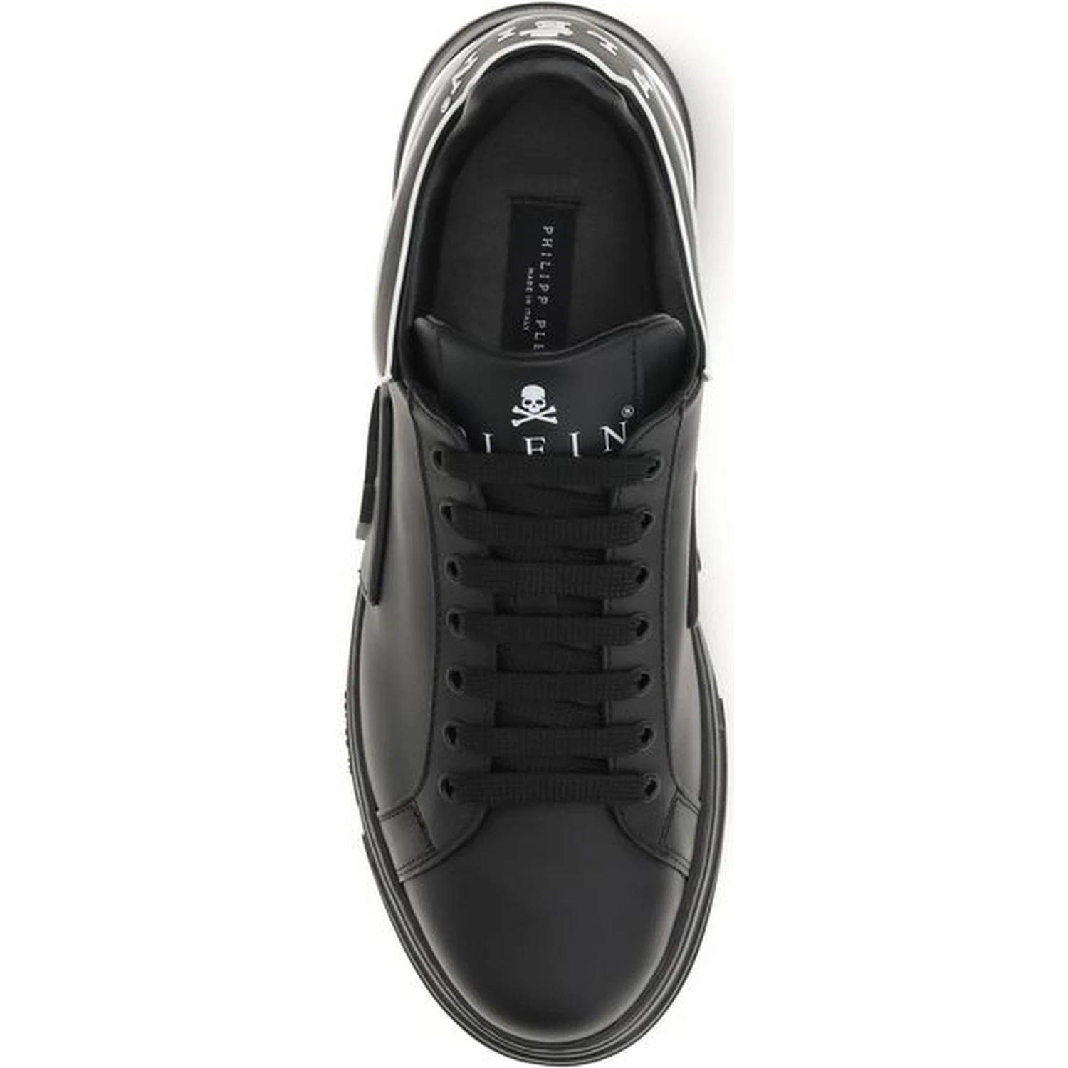 Black Calf Leather Bos Taurus Low Top Sneakers