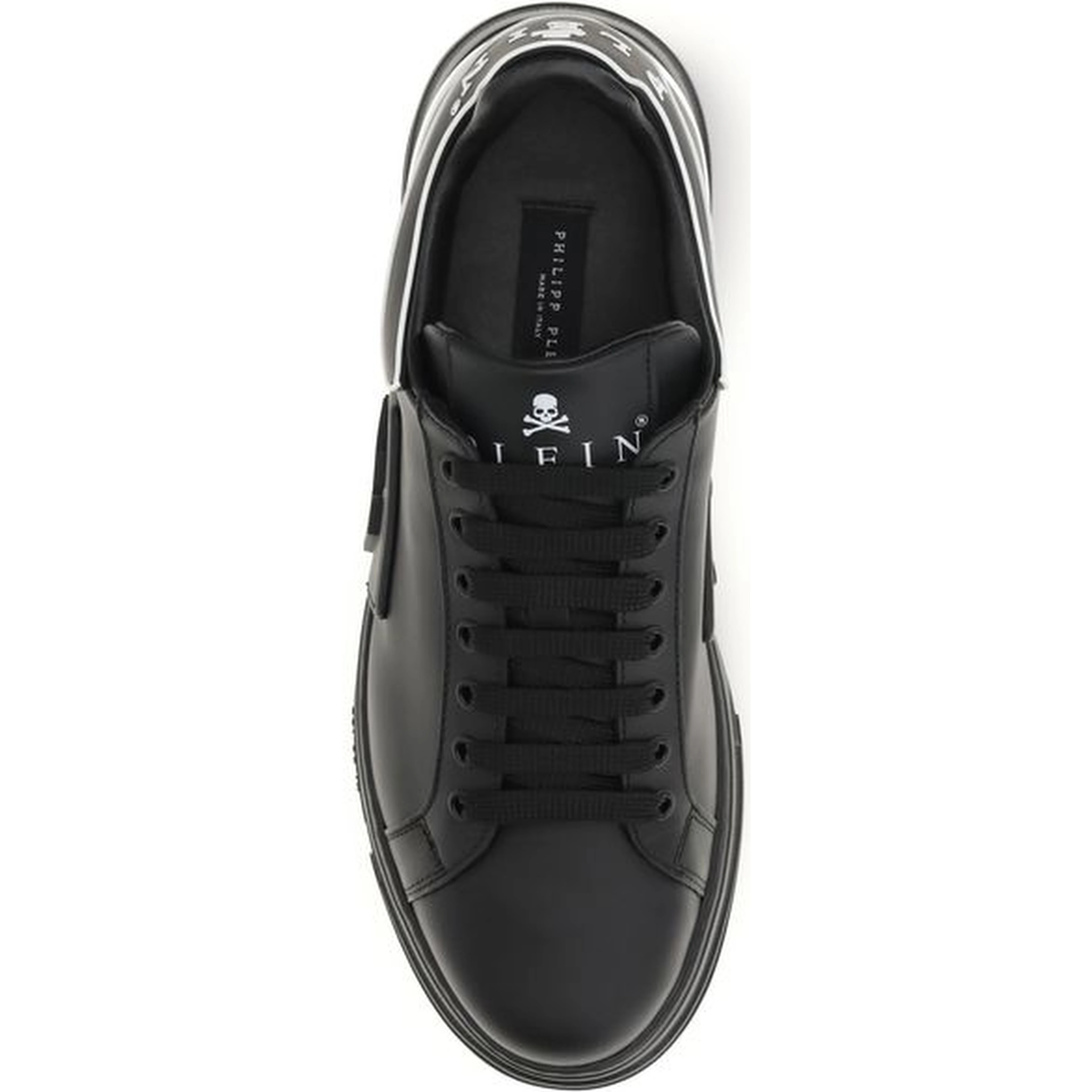 Black Calf Leather Bos Taurus Low Top Sneakers