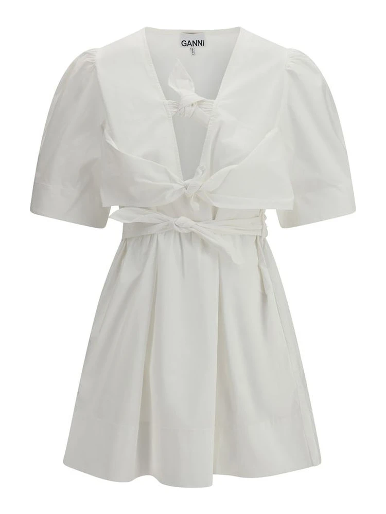 White Cotton Casual Dress