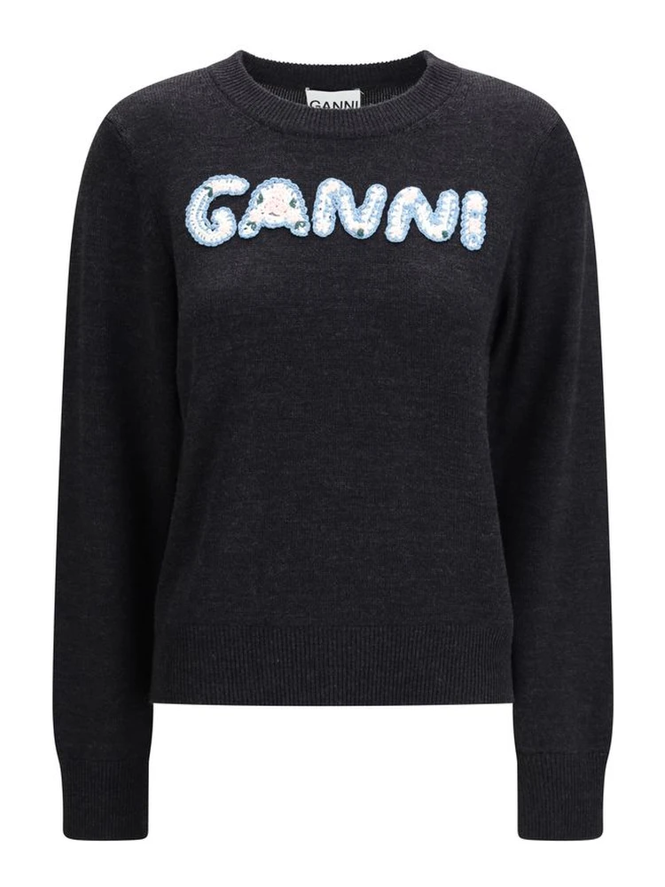 Gray Merino Wool Sweatshirt