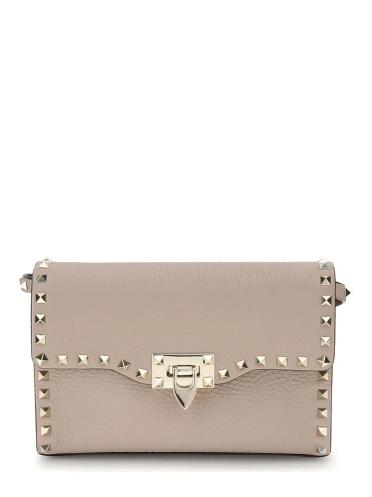 Beige Calf Leather Bos Taurus Shoulder Bag