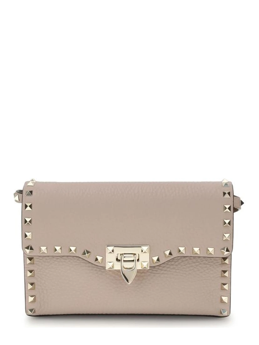 Beige Calf Leather Bos Taurus Shoulder Bag