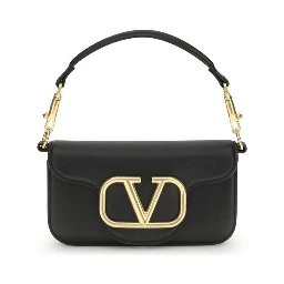 حقيبة كتف بوس توروس من جلد العجل الأسود