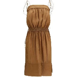 Beige Polyester Casual Dress