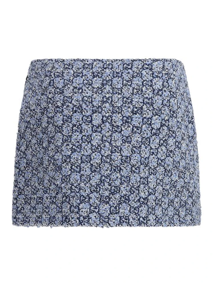 Blue Cotton Mini Skirt alternative