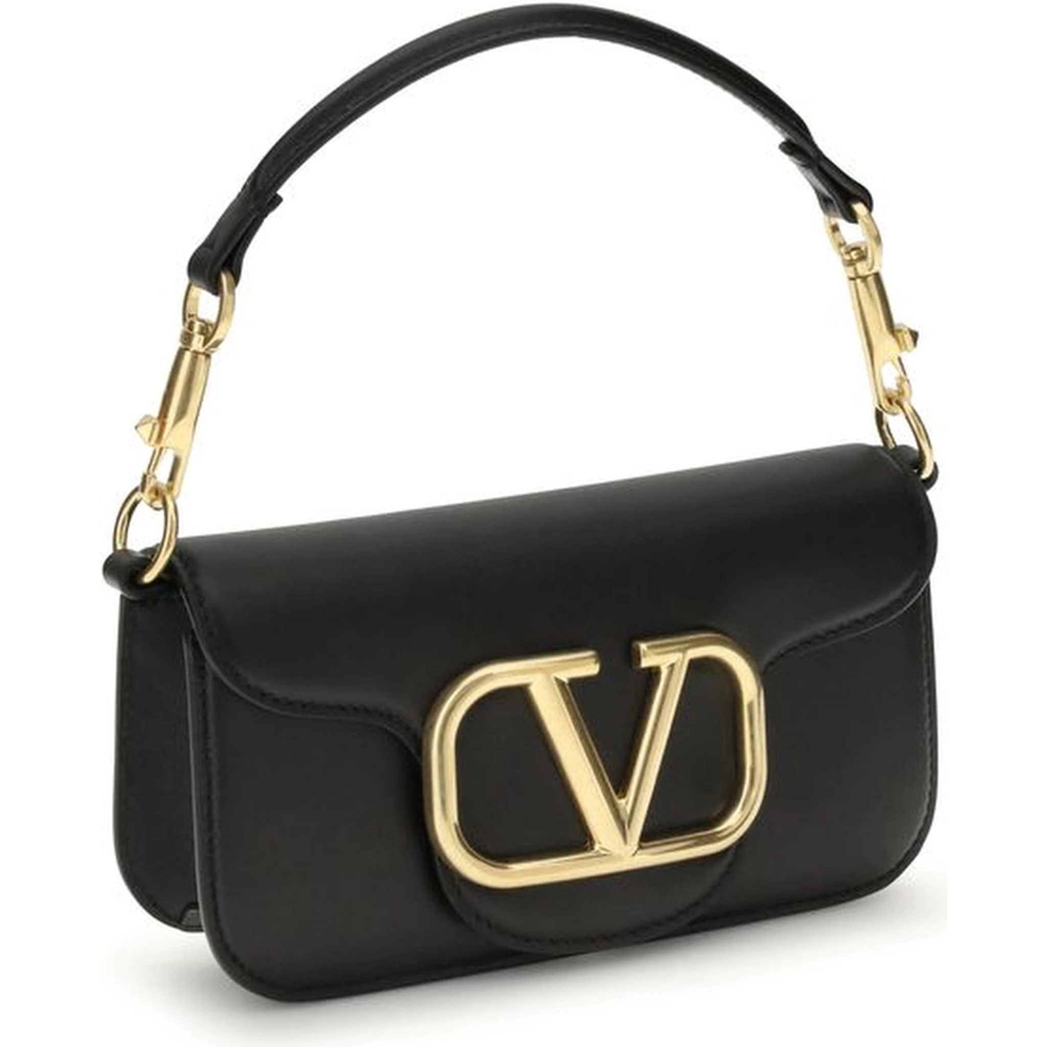 حقيبة كتف بوس توروس من جلد العجل الأسود