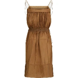 Beige Polyester Casual Dress