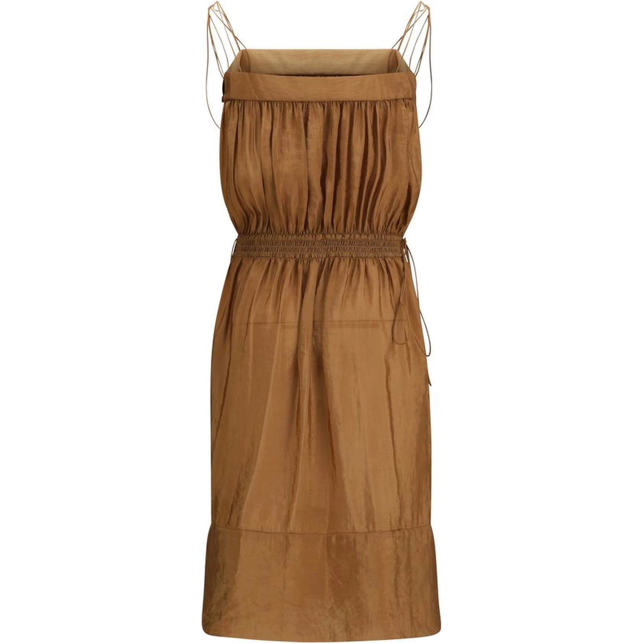 Beige Polyester Casual Dress