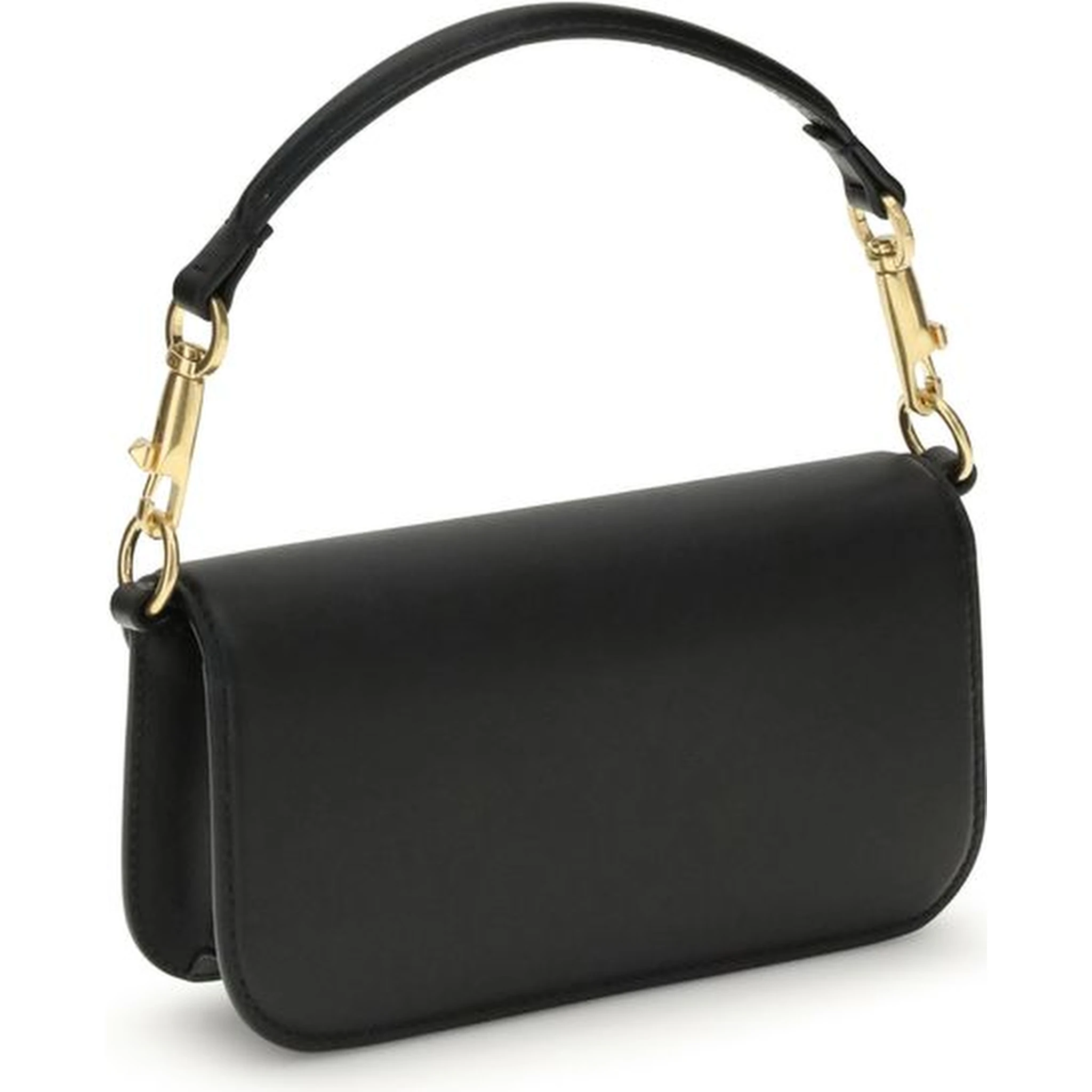 حقيبة كتف بوس توروس من جلد العجل الأسود