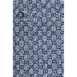 Blue Cotton Mini Skirt