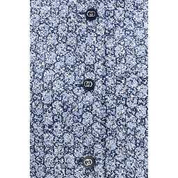 Blue Cotton Sleveless Jacket