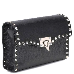 حقيبة كتف بوس توروس من جلد العجل الأسود