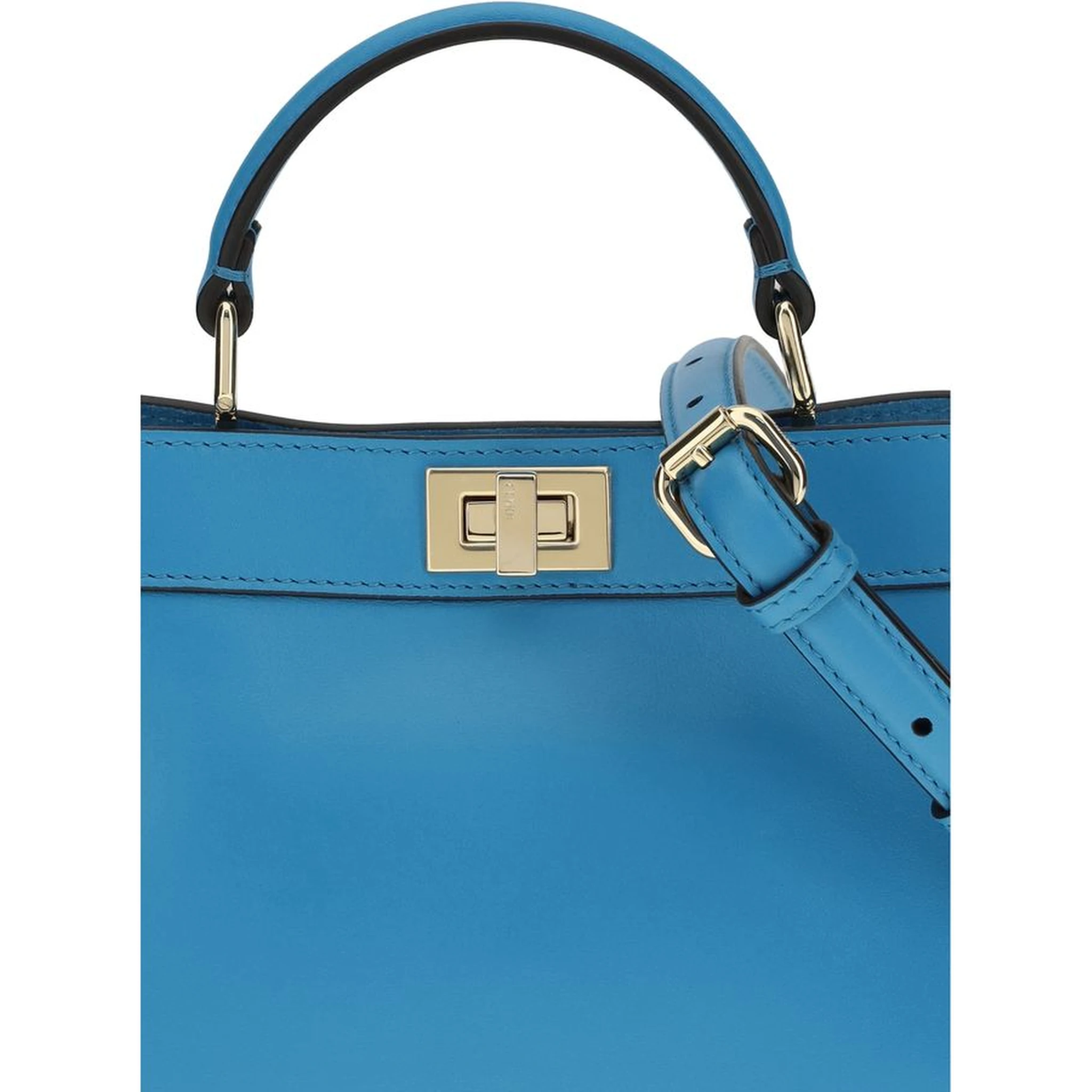 Blue Calf Leather Bos Taurus Shoulder Bag
