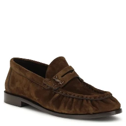 Brown Calf Leather Bos Taurus Slip-On Loafers