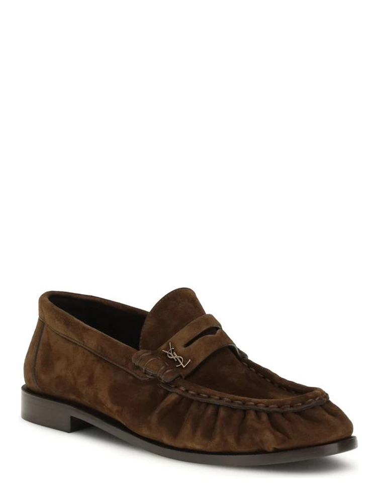 Brown Calf Leather Bos Taurus Slip-On Loafers alternative