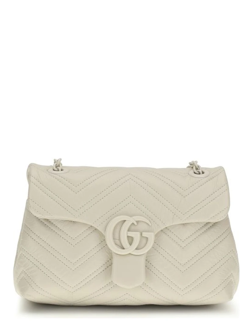 Beige Calf Leather Bos Taurus Handbag