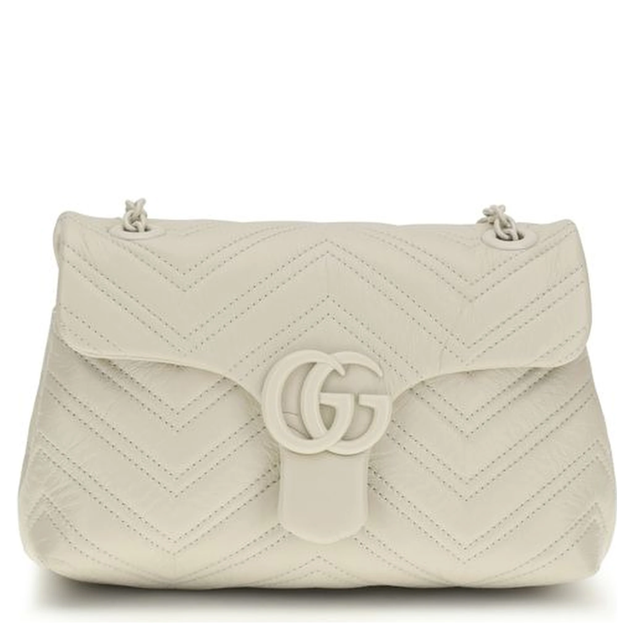 Beige Calf Leather Bos Taurus Handbag