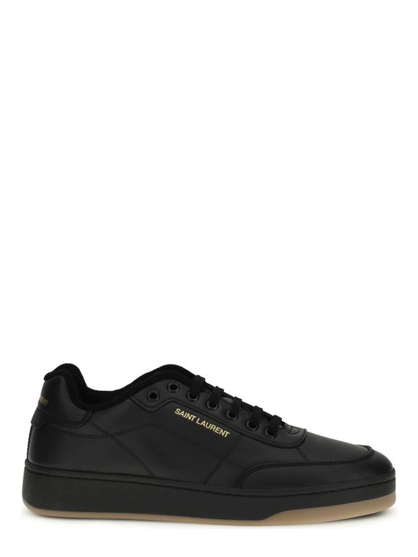 Black Calf Leather Bos Taurus Low Top Sneakers