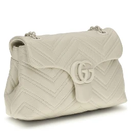 Beige Calf Leather Bos Taurus Handbag