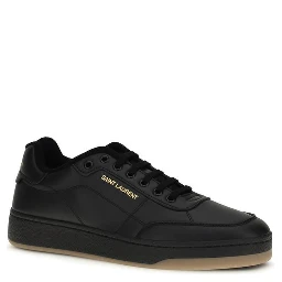 Black Calf Leather Bos Taurus Low Top Sneakers