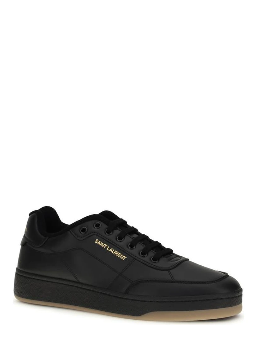 Black Calf Leather Bos Taurus Low Top Sneakers