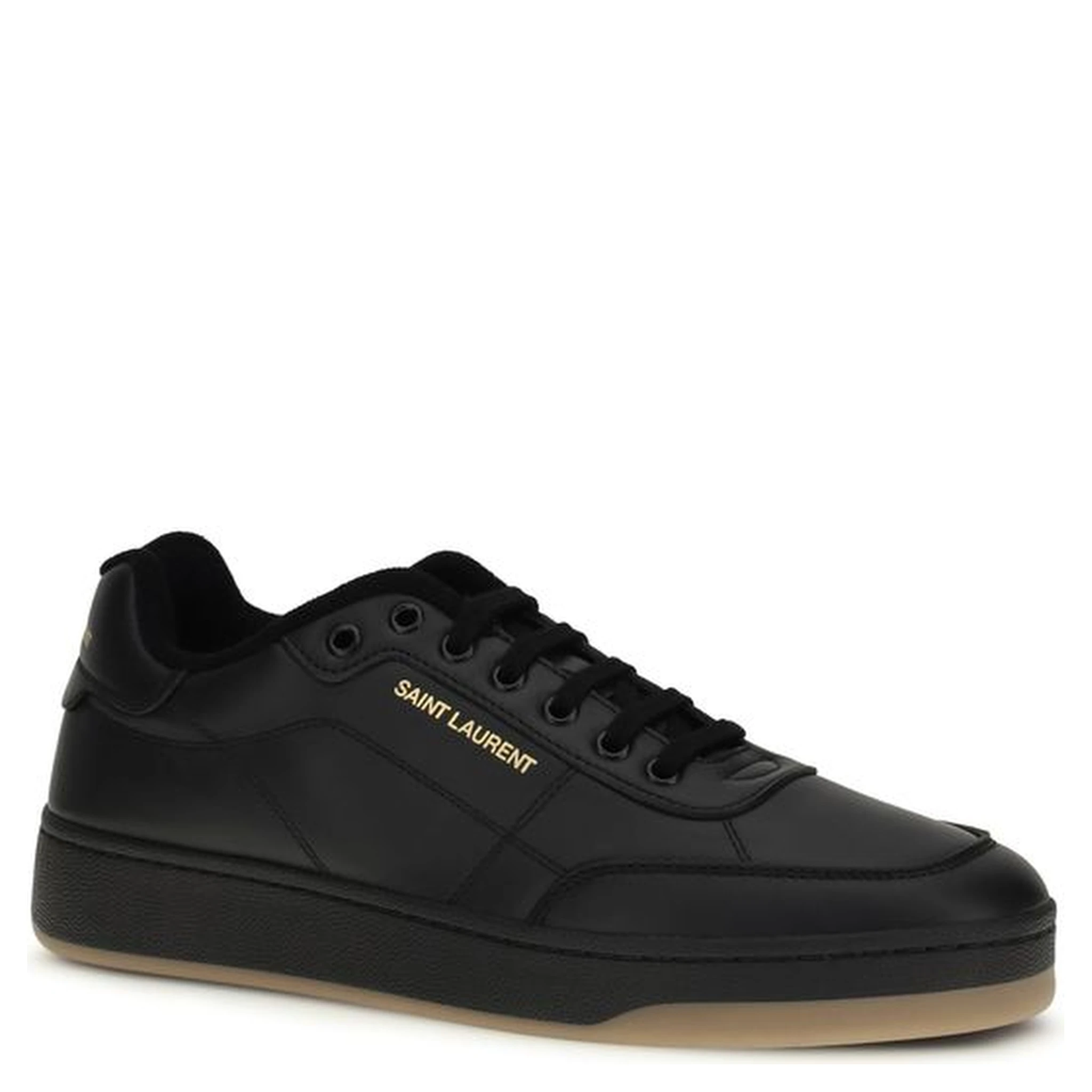 Black Calf Leather Bos Taurus Low Top Sneakers