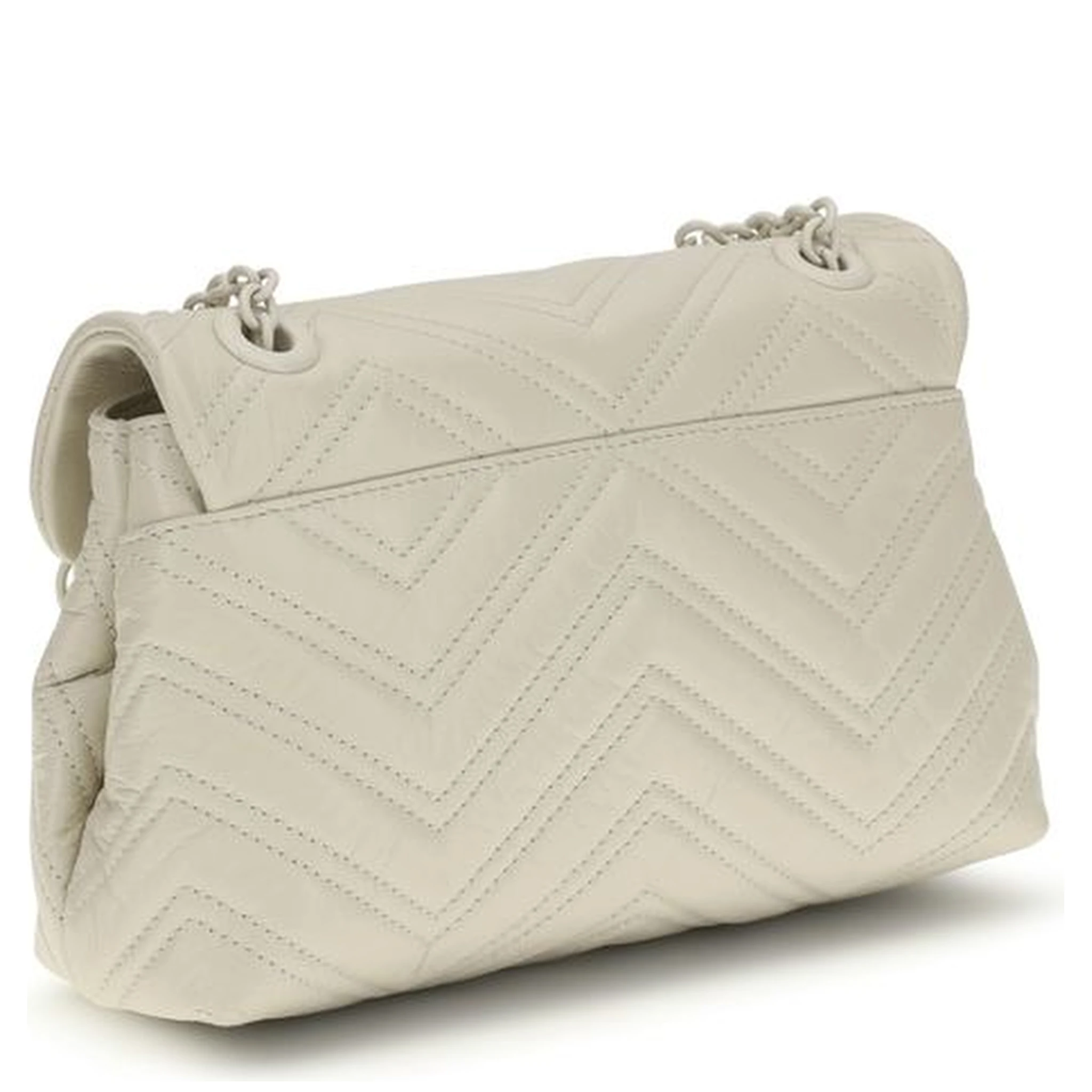 Beige Calf Leather Bos Taurus Handbag