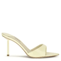 Bicolor Calf Leather Bos Taurus Stiletto Heel Sandals