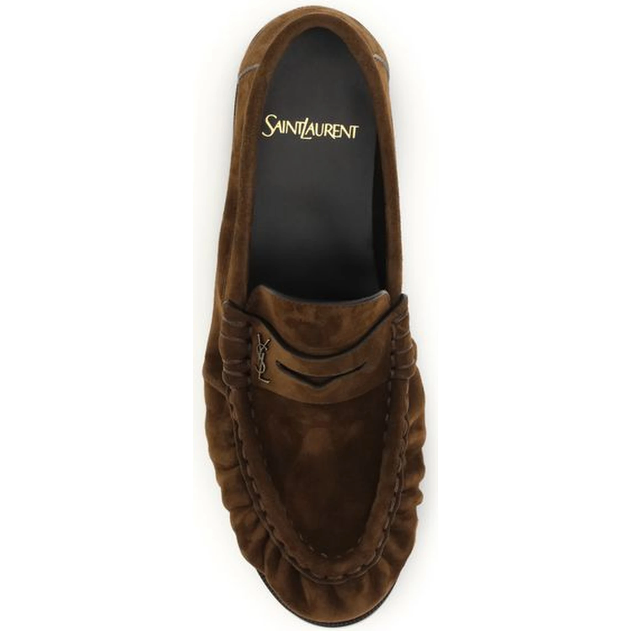 Brown Calf Leather Bos Taurus Slip-On Loafers
