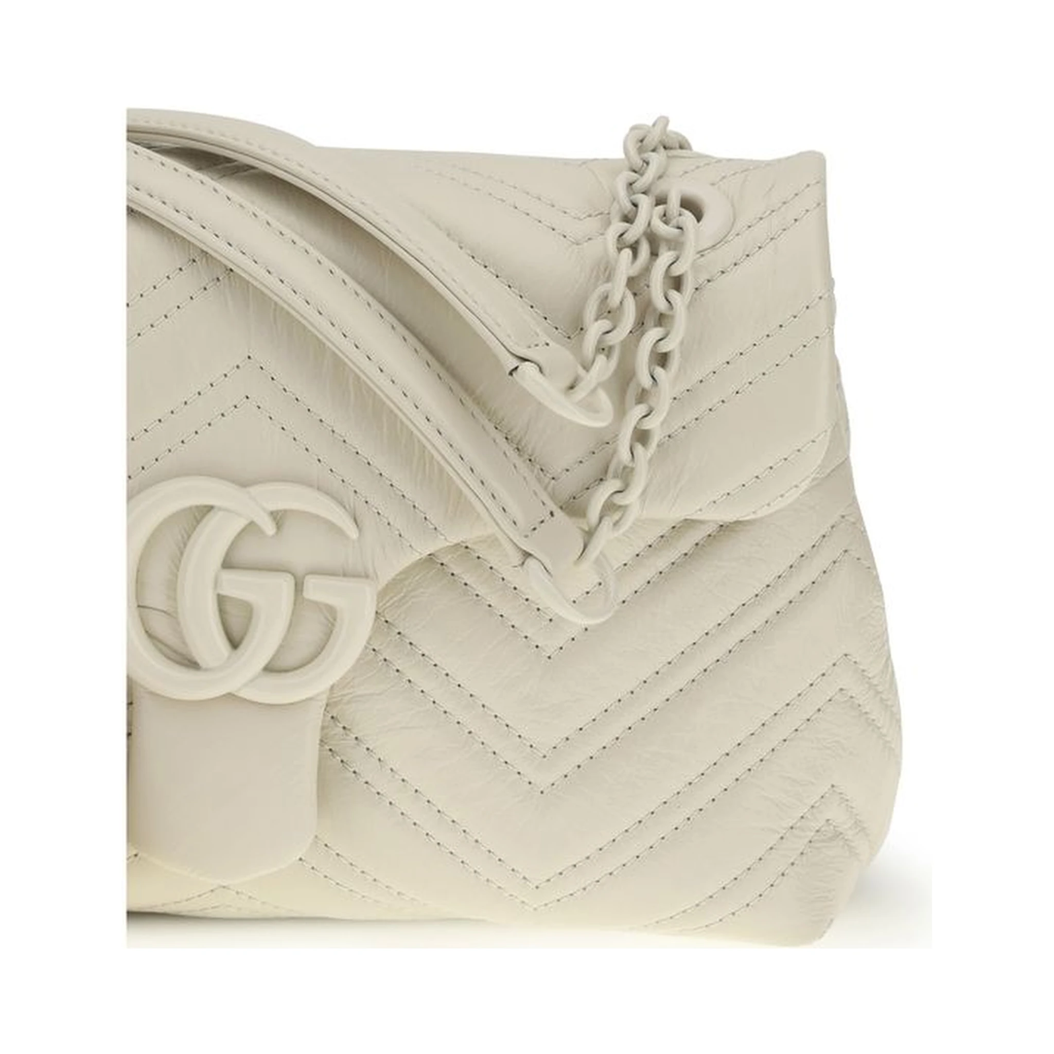 Beige Calf Leather Bos Taurus Handbag