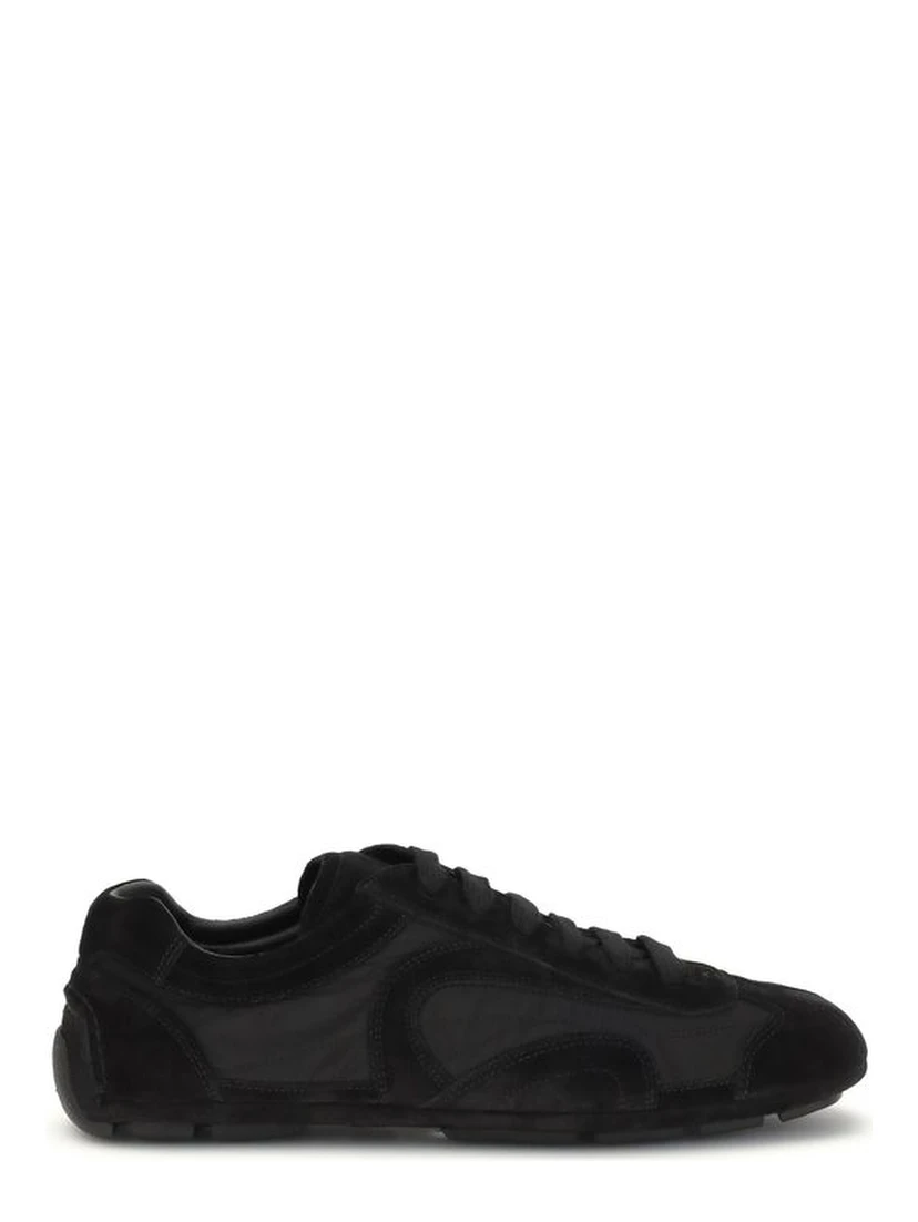 Black Calf Leather Bos Taurus Athletic Sneakers