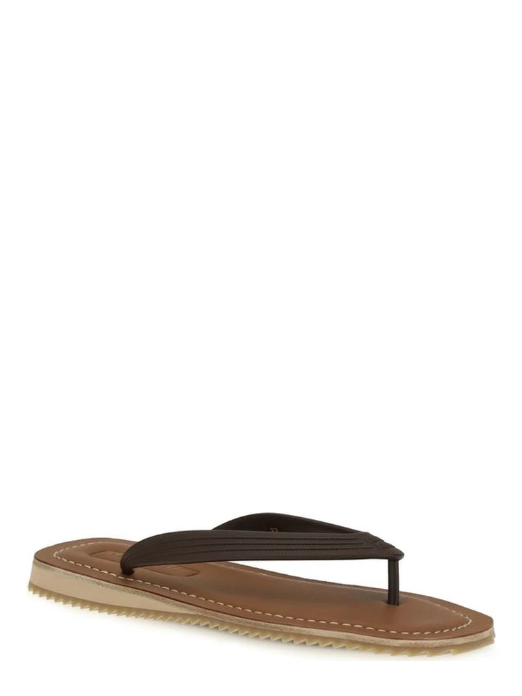 Brown Calf Leather Bos Taurus Flip-Flop Sandals alternative