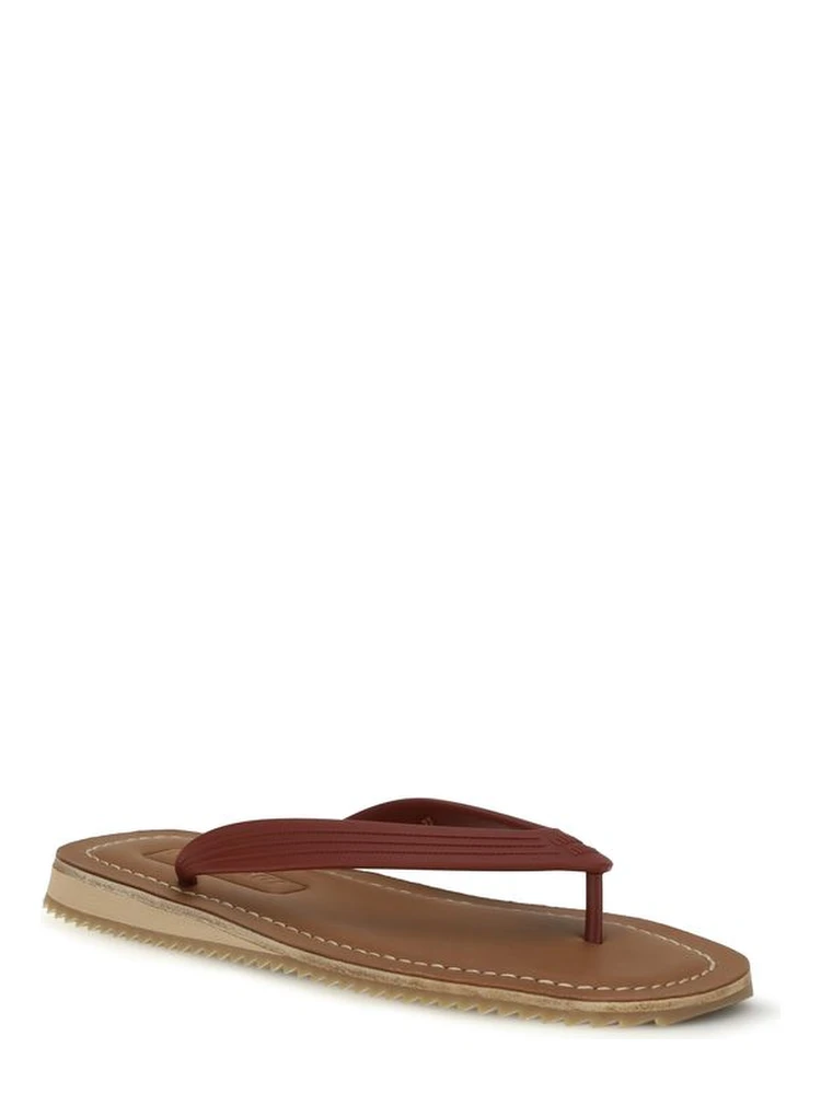 Beige Calf Leather Bos Taurus Flip-Flop Sandals alternative