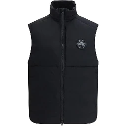 Black Polyamide Sleveless Jacket