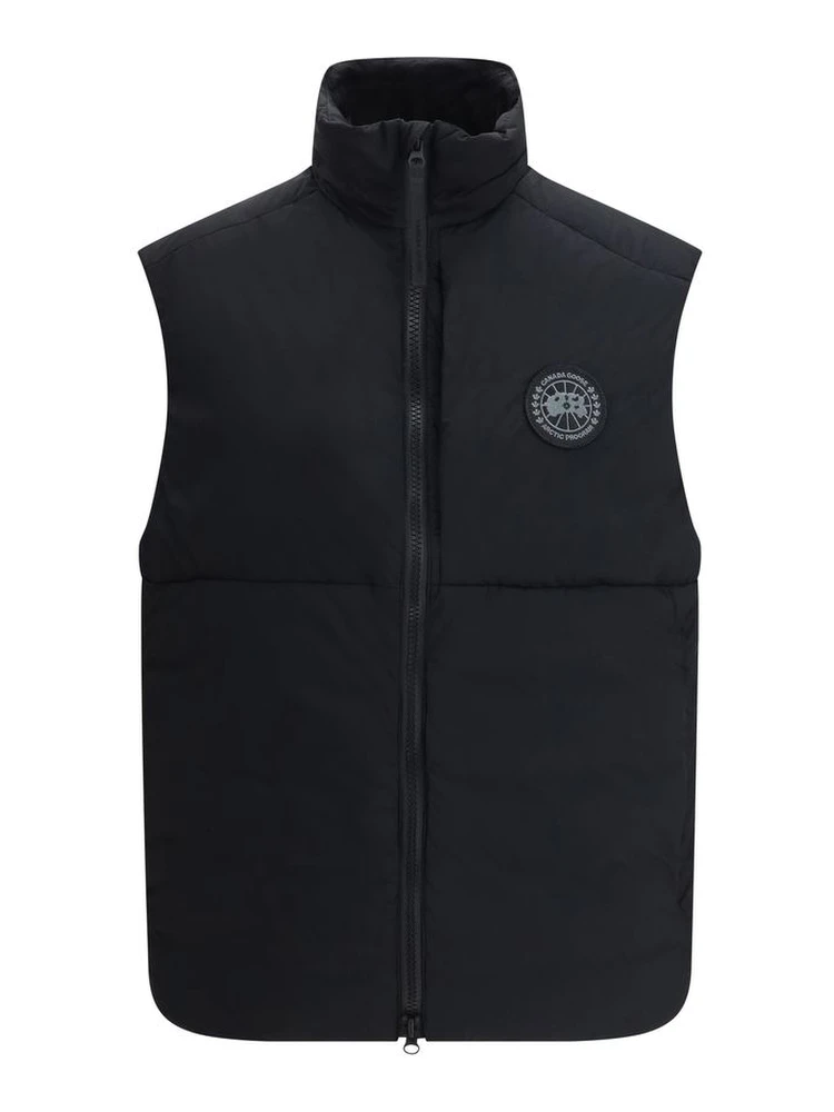 Black Polyamide Sleveless Jacket