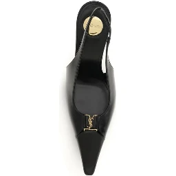 حذاء بكعب عالٍ من جلد العجل الأسود من بوس توروس