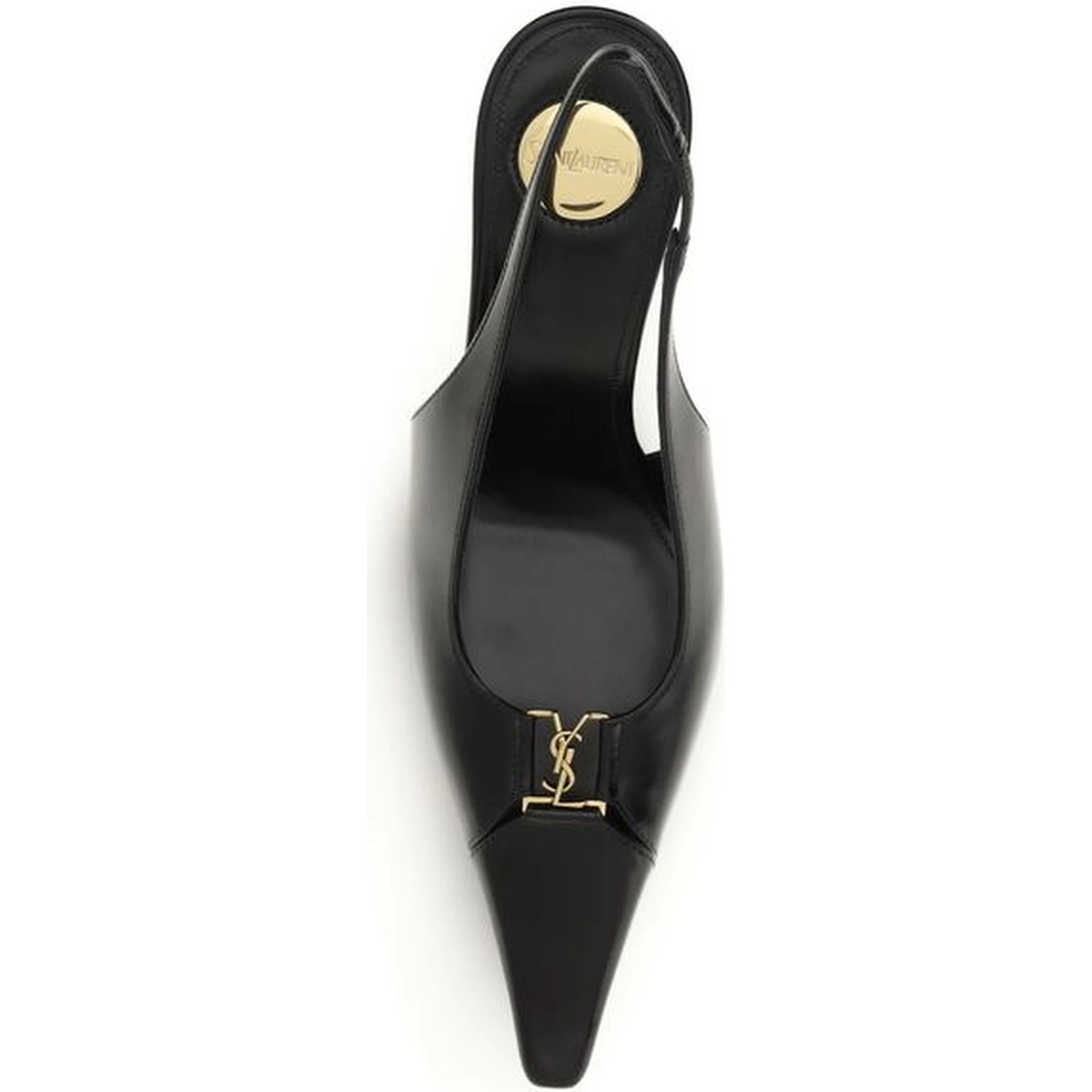 حذاء بكعب عالٍ من جلد العجل الأسود من بوس توروس