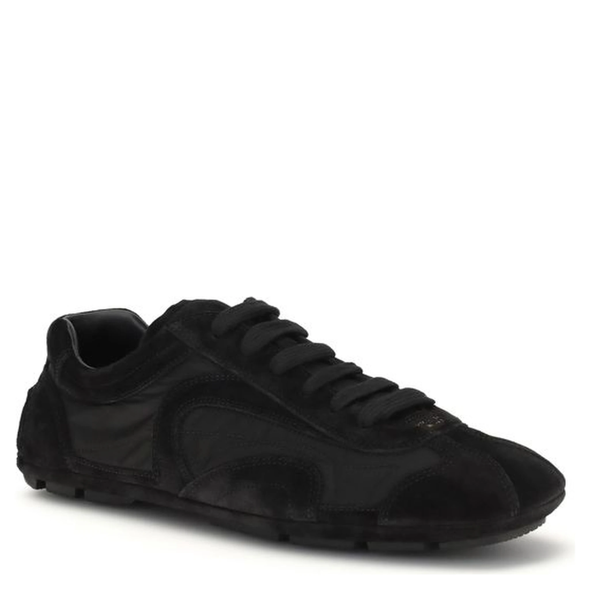 Black Calf Leather Bos Taurus Athletic Sneakers