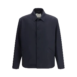 Blue Fleece Wool Coat