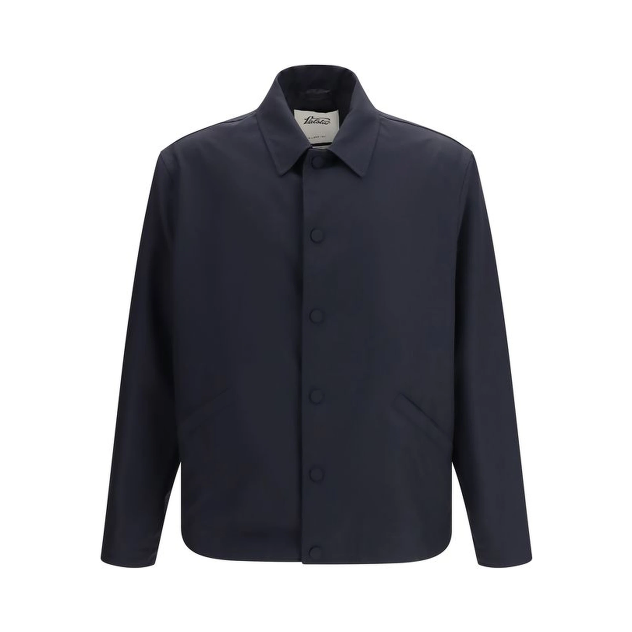 Blue Fleece Wool Coat