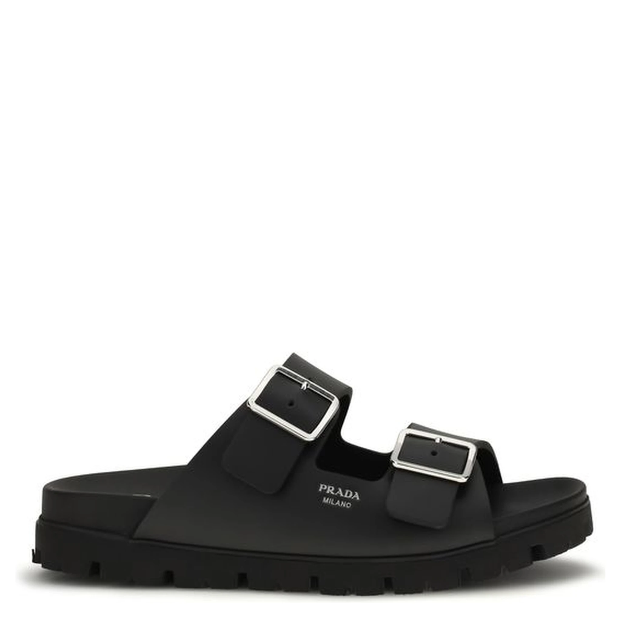 Black Calf Leather Bos Taurus Sandals